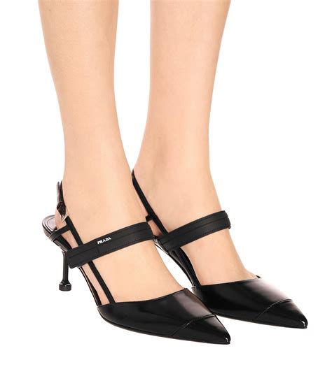 prada slingback black|Prada heels price.